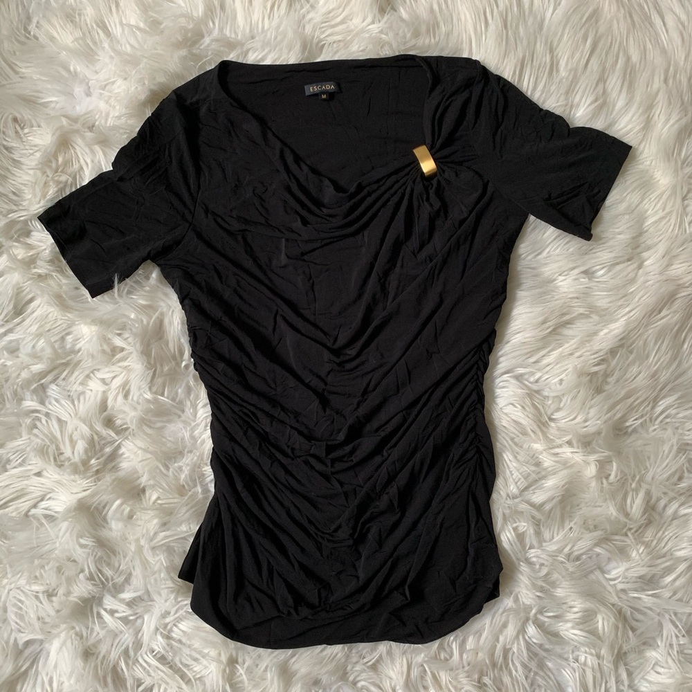 Escada viscose short sleeve top